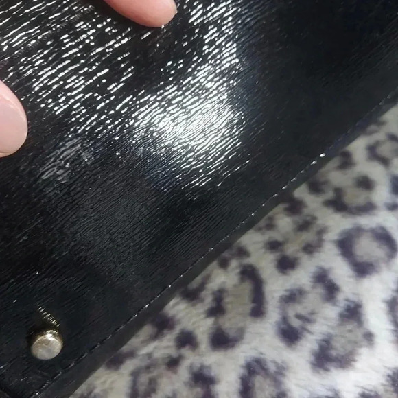 KATE SPADE ♠️ |  Satchel Bowling Bag Ajustable Strap Black Patent Leather - Picture 10 of 16